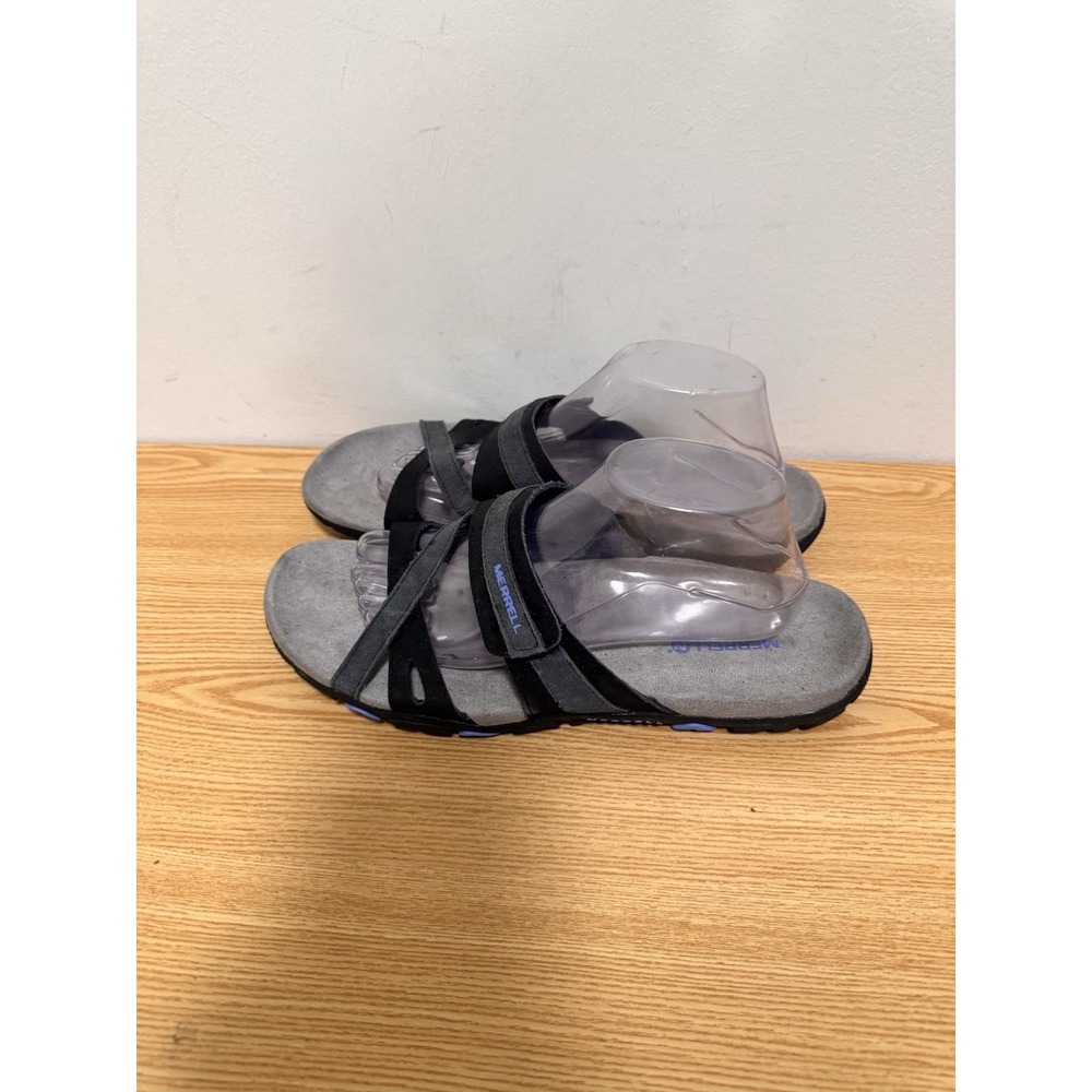 Merrell Sandspur Rose‎ Slide Sandals Black Gray Strappy Outdoor Womens Size 11